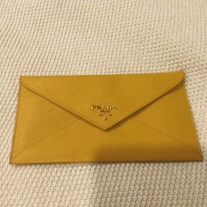 Prada leather envelope wallet